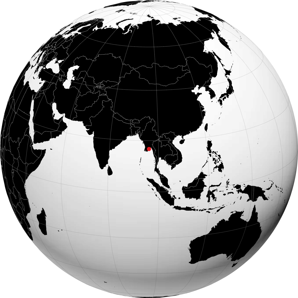 Yangon trên quả địa cầu