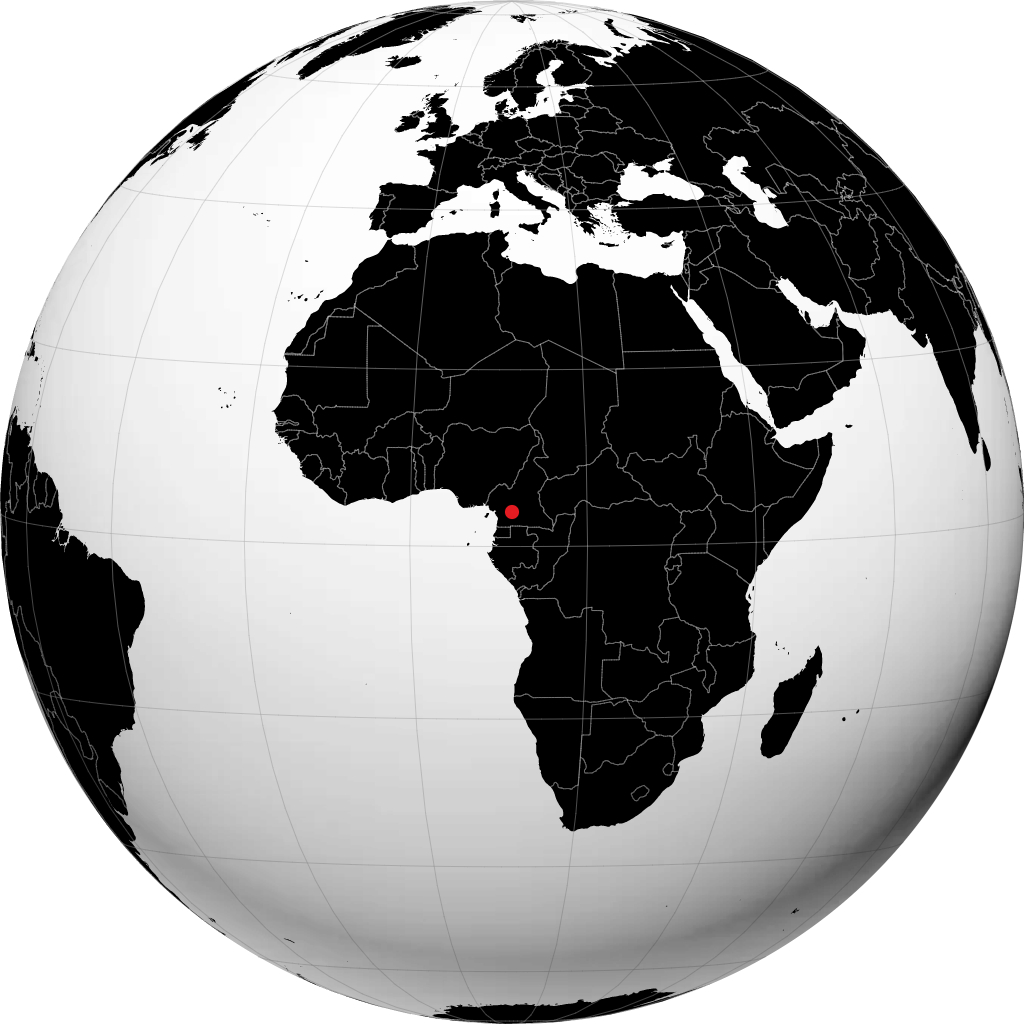 Yaoundé trên quả địa cầu