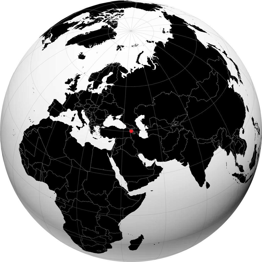 Yerevan trên quả địa cầu