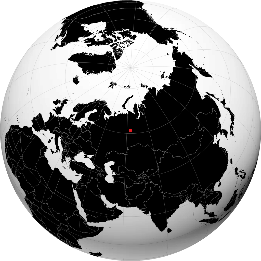Yugorsk trên quả địa cầu