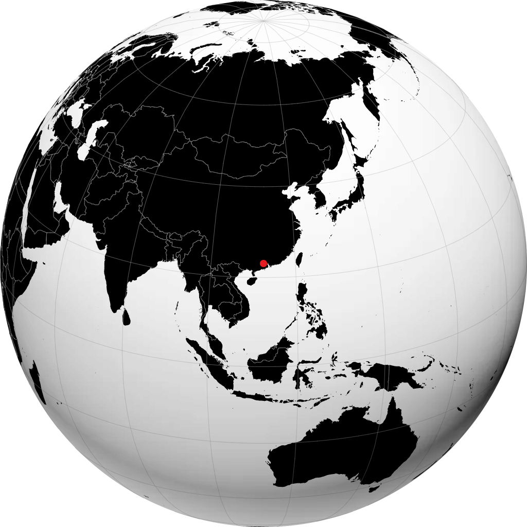 Zhaoqing trên quả địa cầu