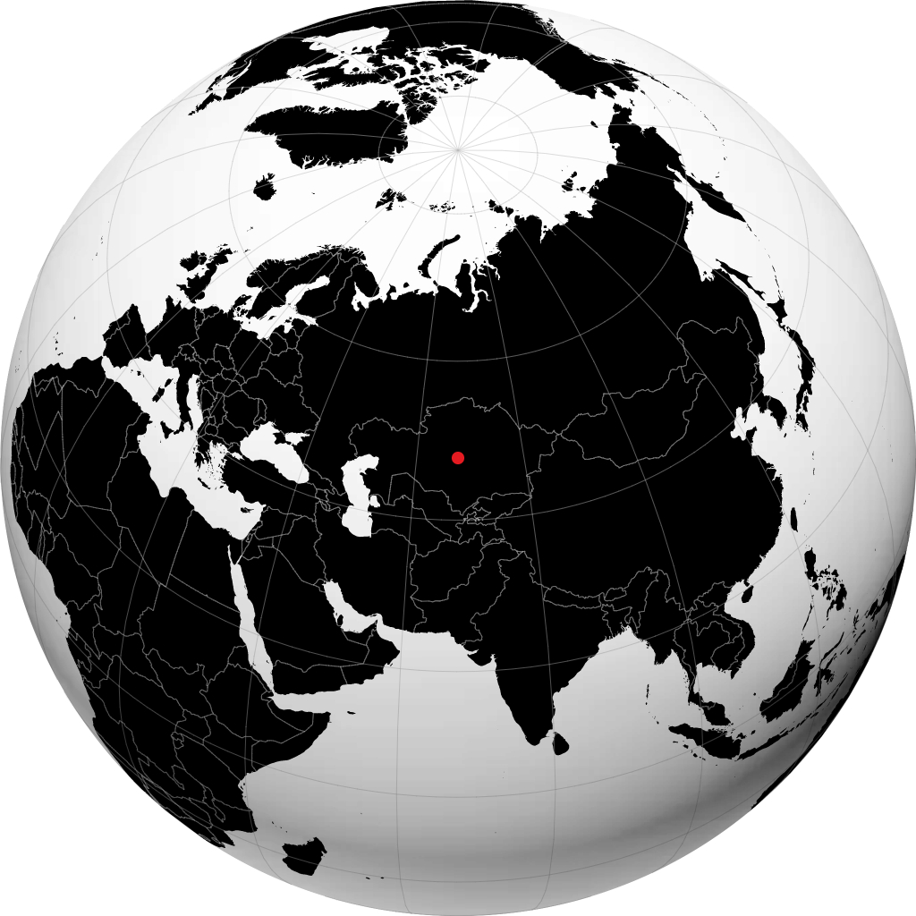 Zhezqazghan trên quả địa cầu