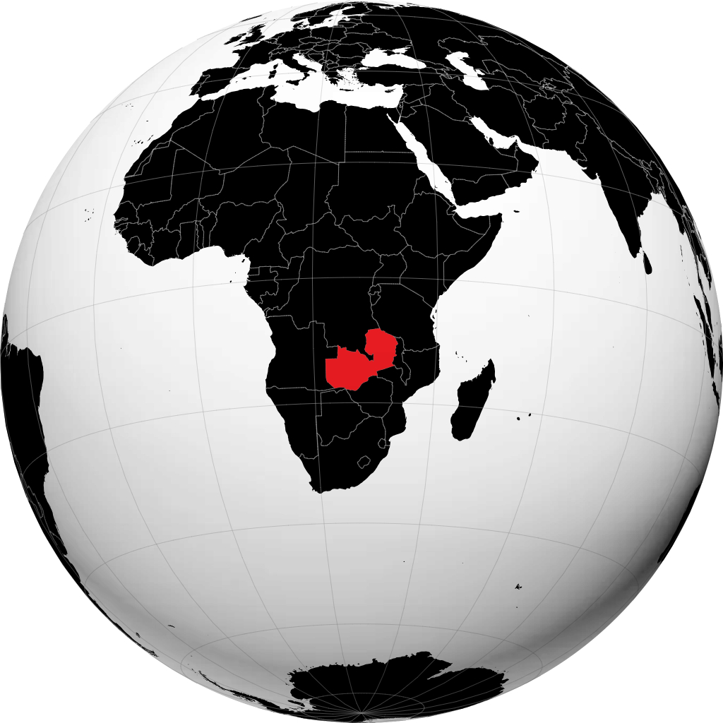 Zambia trên quả địa cầu