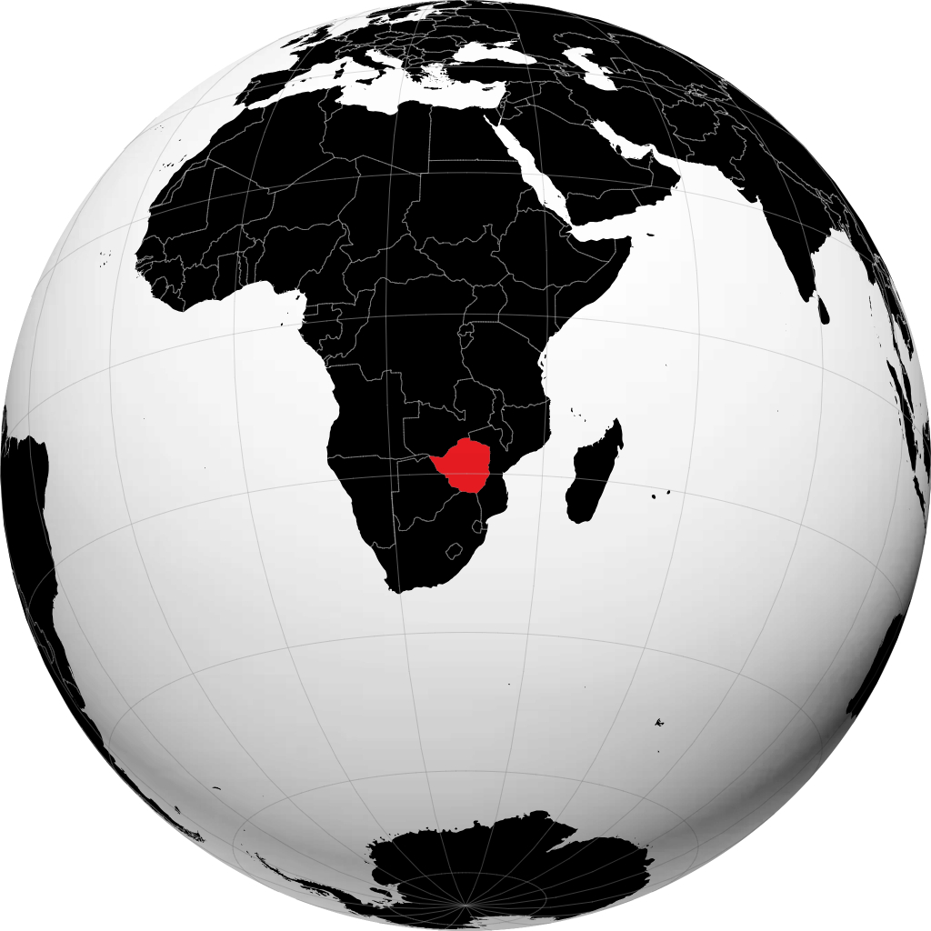 Zimbabwe trên quả địa cầu